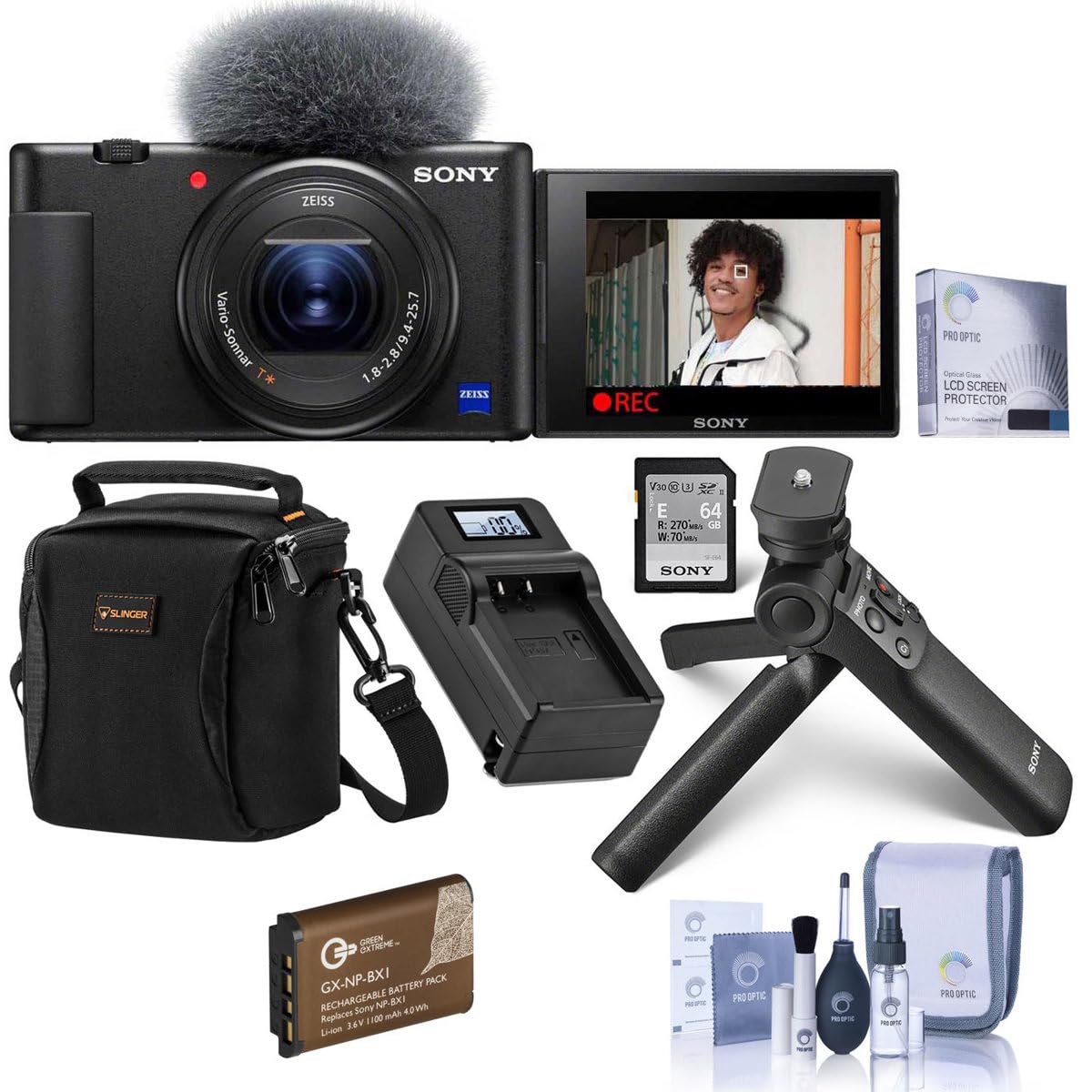 Amazon.com : Sony ZV-1 Compact 4K HD Camera, Black Bundle with 