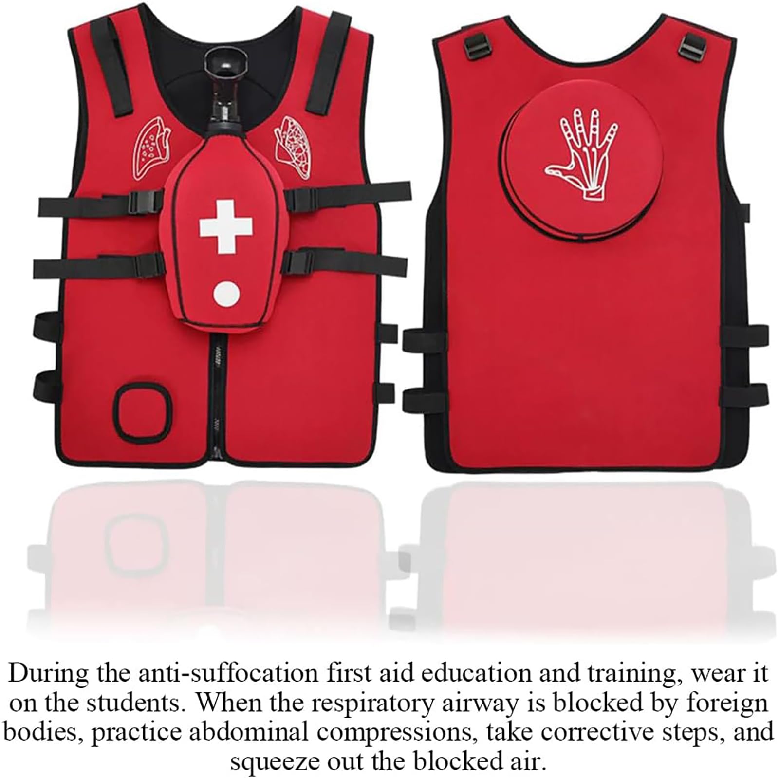 Gilet D'entraînement Anti-étouffement, Gilet D'entraînement Professionnel Heimlich, Compétences De Premiers Secours, Véritable Entraînement, Durable Et Résistant À L'usure, Conception Réglable
