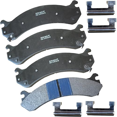 Vista 191 de Bendix Premium SBM8 - Pastillas de freno semimetálicas Premium para modelos seleccionados Buick Special, Camaro, Corvette, Phaeton, Olds F85, Vista