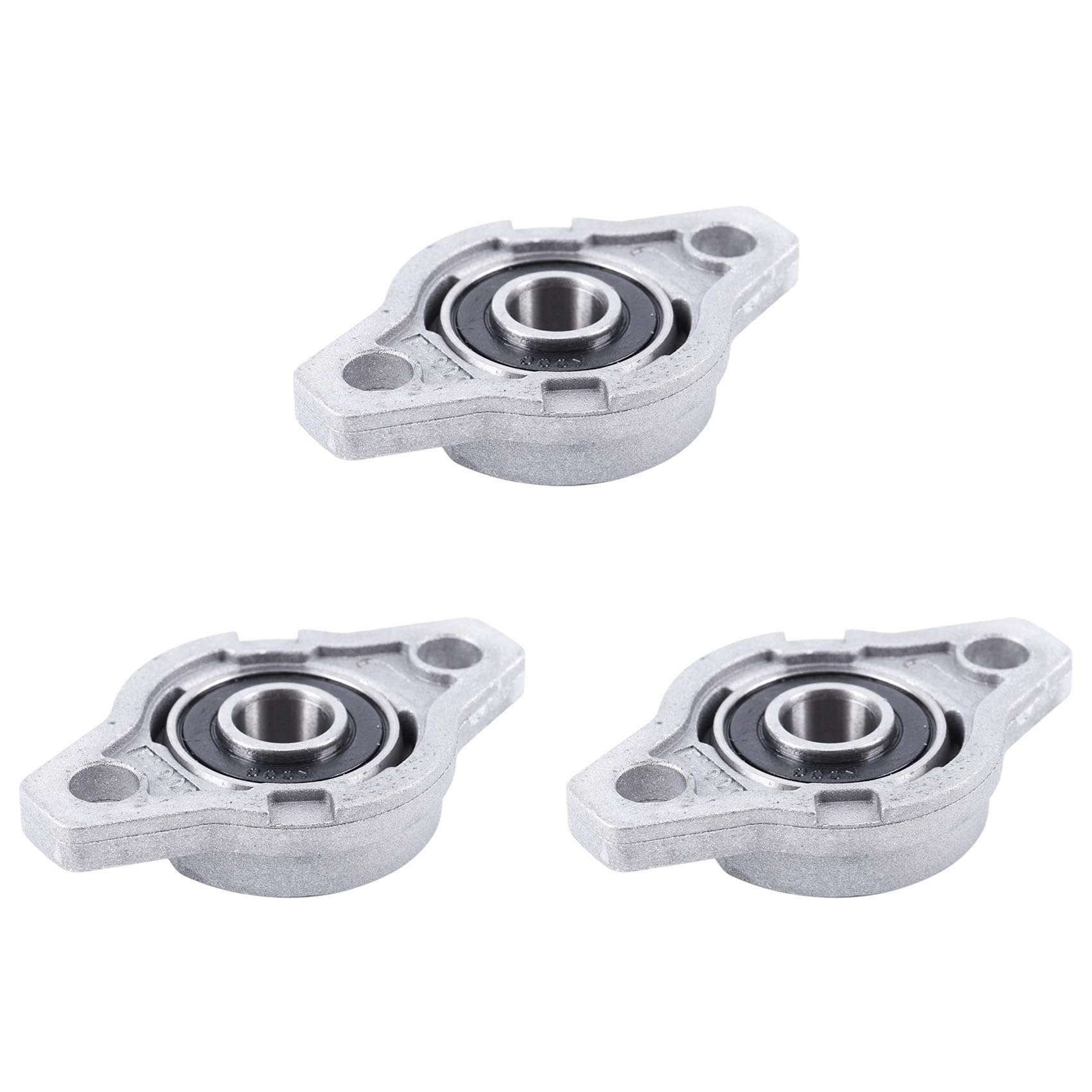 Jnchdghwa Silver 3X Kfl000 Bore Inner 10Mm Flange Ball Mounted Pillow Block Bearings