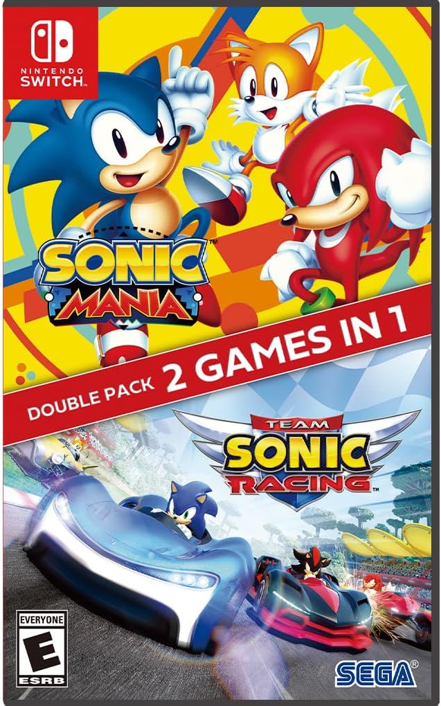 Imagem do produto Sonic Mania + Team Sonic Racing Double Pack Switch - Físico em Amazon