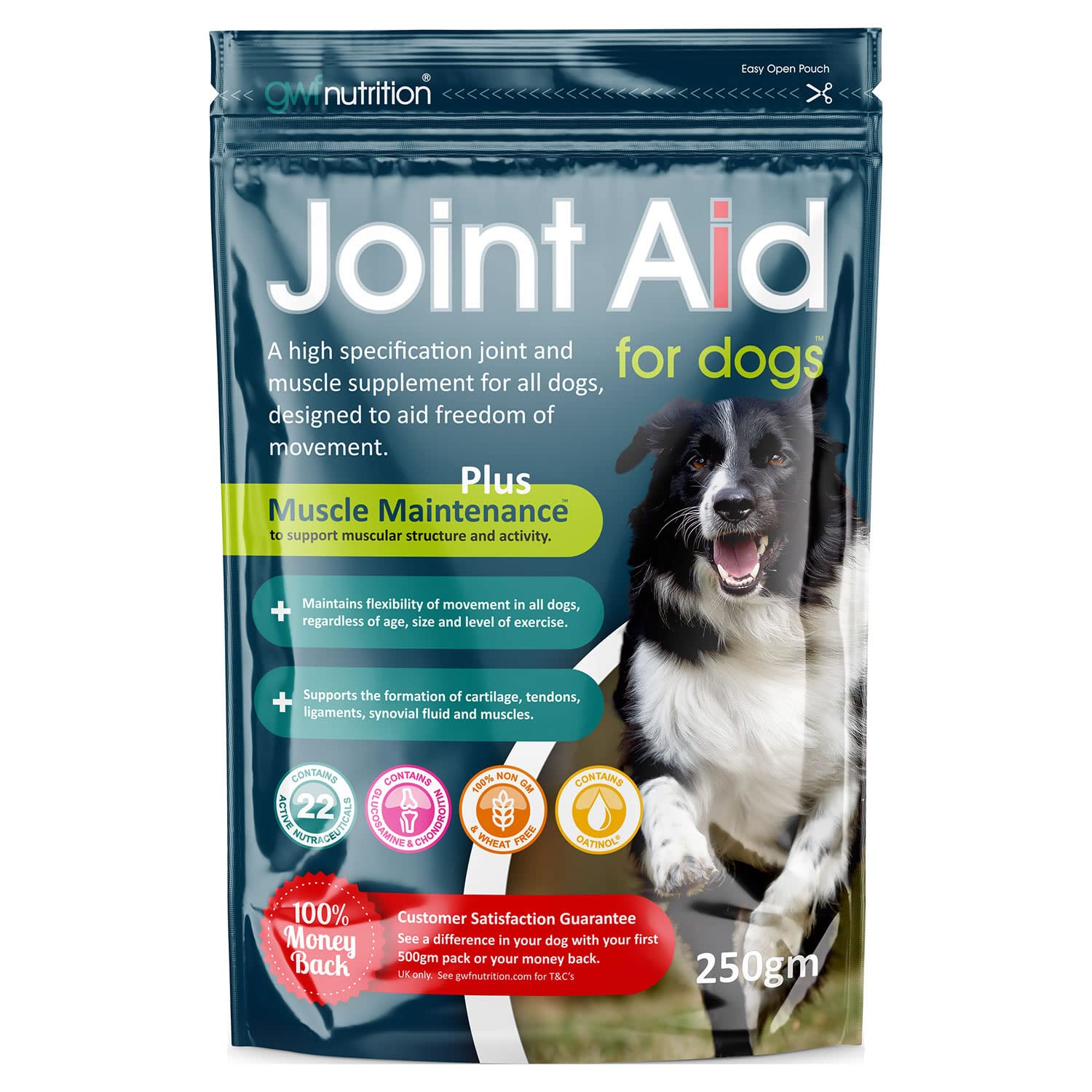GWF Nutrition Joint Aid For Dogs - Essential Hip & Joint Supplement with Muscle Maintenance for Dogs of All Ages - 250 gm