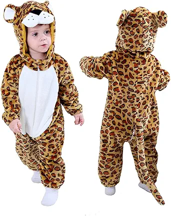 Kids' Tiger Dinosaur Hooded Romper