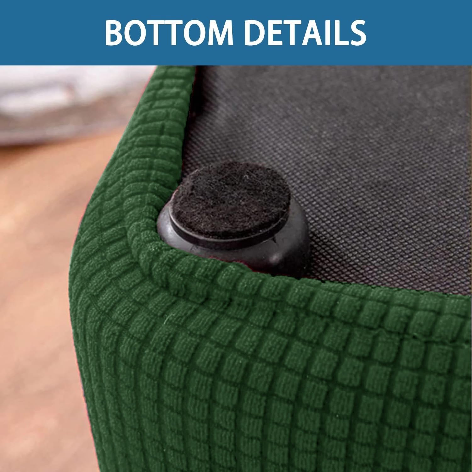 Ottoman Cover Square 36x36 30x30 24x24 40x40 Custom Ottoman Slipcover 40×40 35×35 24×24 Stretch Stool Protector Hassock Covers for Footstool Footrest Pouf Sofa Decorative(Army Green,40x40in)