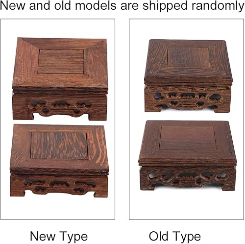 Miniatura 7 de Ejoyous Base de jarrón de madera, base de madera rústica retro, soporte de exhibición de jarrón de pedestal pequeño, soporte de exhibición de madera