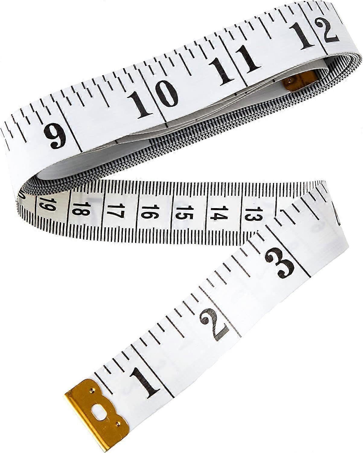 Tape Measure for Measuring Body Measurements and Sewing Tape Measure for Tailors and clothes 60 inch 150cm (MULTI-COLOUR) (WHITE (2-CM WIDTH))
