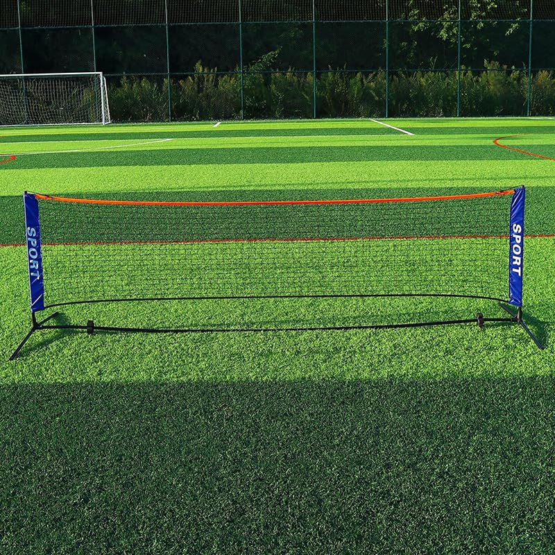 1 juego de red de bádminton portátil para entrenamiento deportivo en el patio trasero, juego de red de bádminton plegable de altura ajustable para pickleball, niños, voleibol, fútbol, tenis, S