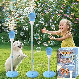 Lantern Bubble Machine Maker Stand 2 in 1 Automatic Rechargeable Standing Handheld Adjustable Height with Lights Music Torch Garden Lamp Summer Indoor Outdoor Parties Birthday Wedding