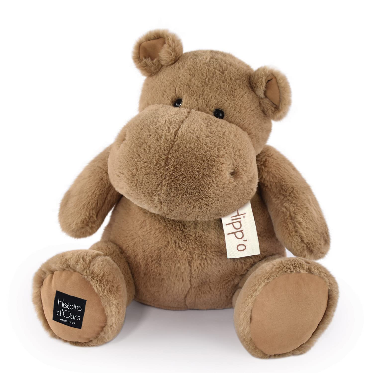 Histoire d'Ours - Peluche Ippopotamo - HIPPO - Cioccolato Caldo - 40 cm - Grande peluche morbido e carino per i Calini - Idea regalo di nascita e compleanno per bambini - HIPPO - HO3204