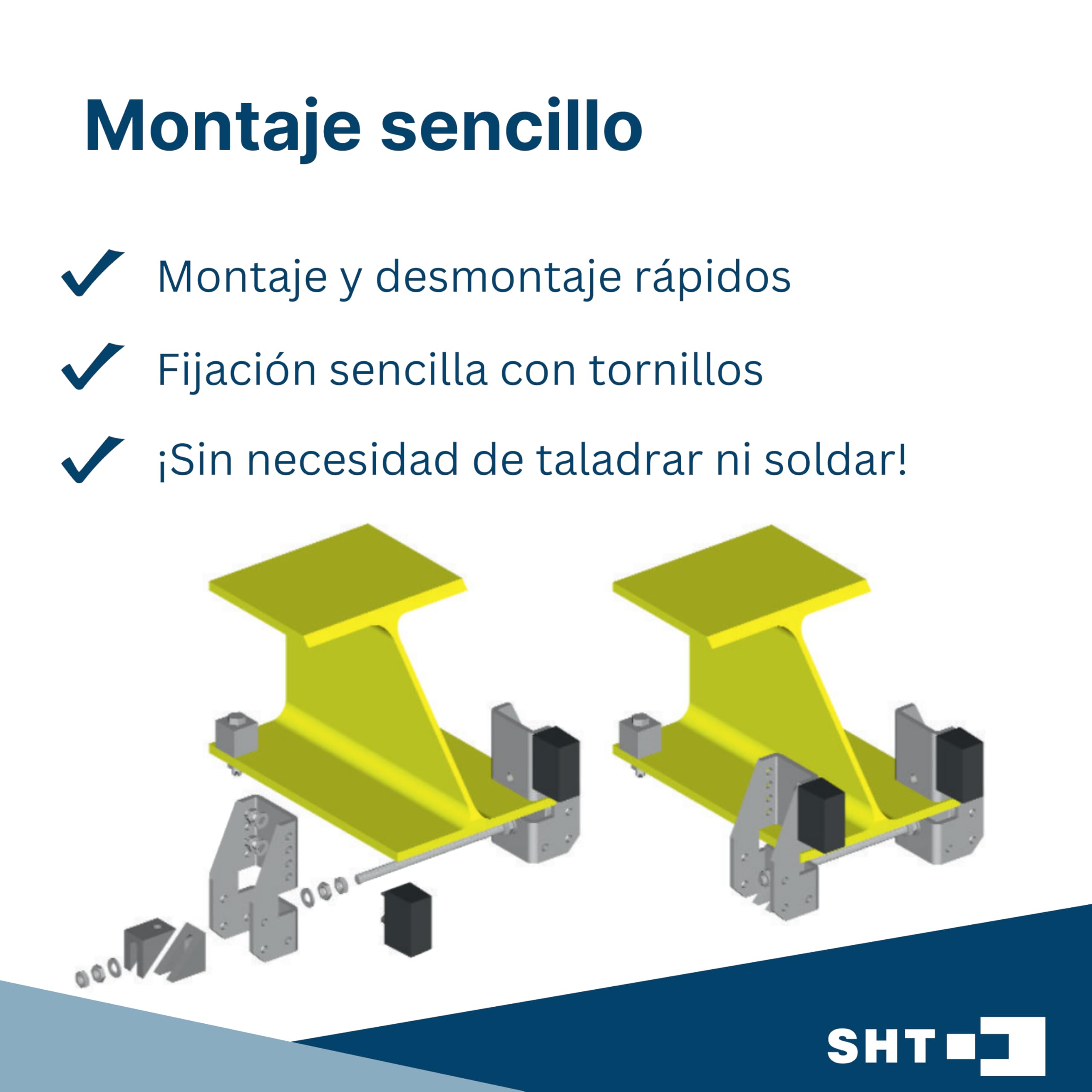 Set de 2 topes de carro SHT – Amortiguadores para carril de 82 a 300 mm – 2 unidades