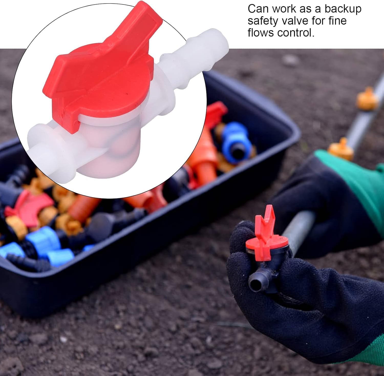 2 Pièces Régulateur Pompe à Eau, 10 mm Connecteur Rapide Régulateur de Débits Pompe à Eau Vannes d'Arrêt Droites Valve Interrupteur Débit D'eau pour Tuyau