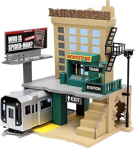 Miniatura 5 de Jada Nano Scene Marvel Spider-Man Daily Bugle con figuras coleccionables fundidas a presión, juguetes para adultos