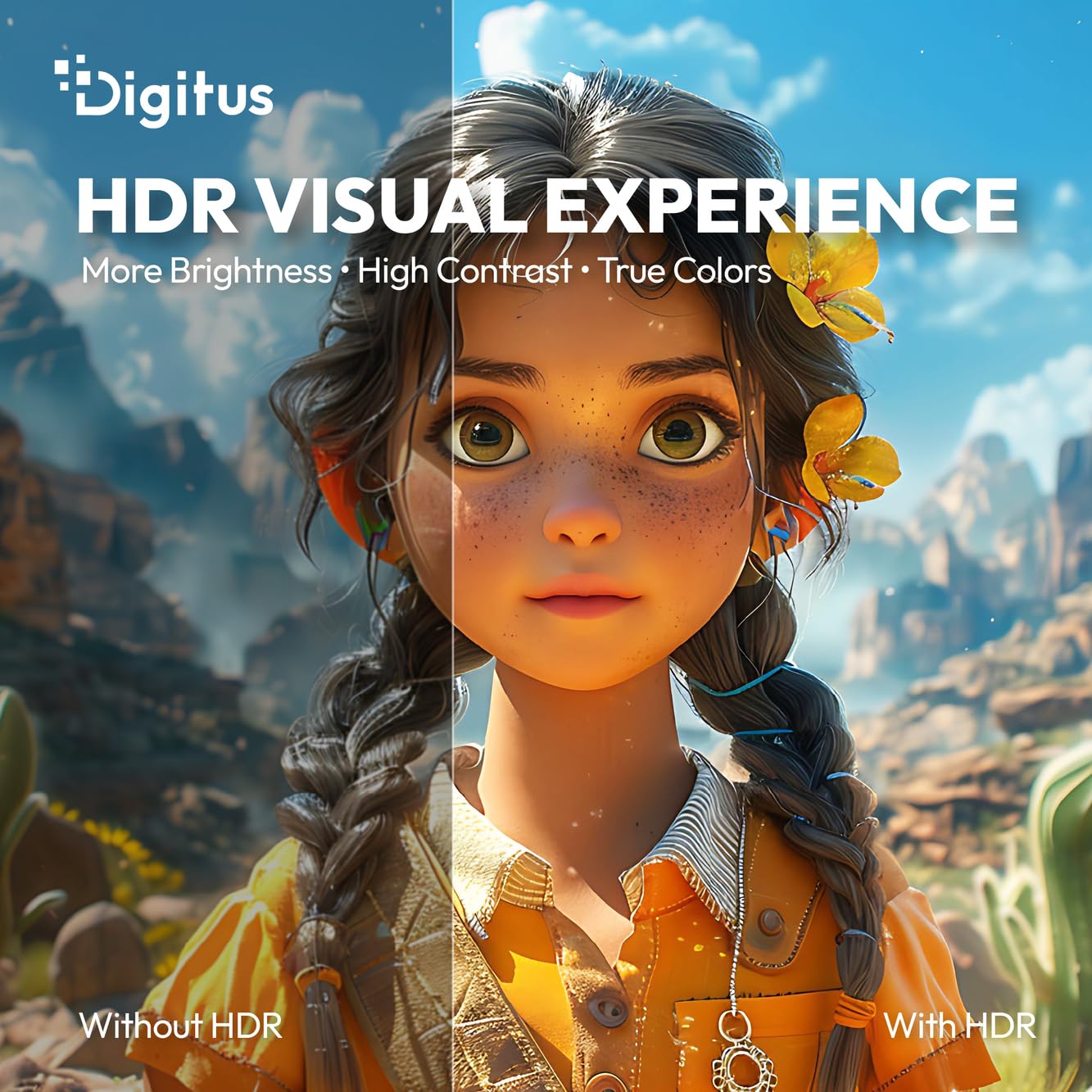 DIGITUS Cable HDMI de fibra óptica – 100 m – UHD 8k 60 Hz 4k 120 Hz | HDMI 2.1 – 48 Gbps – eARC, HDR, HDCP 2.2, CEC – Cable híbrido AOC – Cable HDMI de FO – Negro