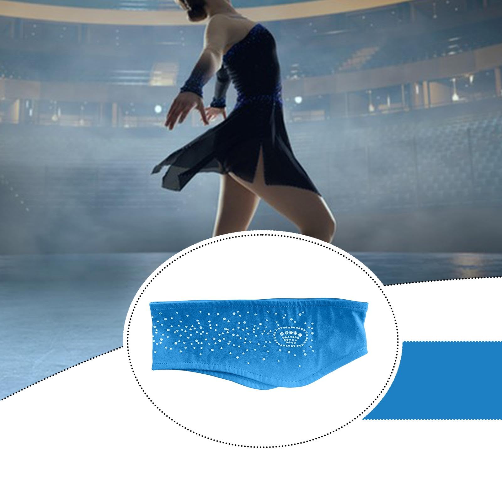 perfk Diadema para patinaje artístico, transpirable, antideslizante, absorbente del sudor, para deportes, ciclismo, fútbol, ​​mujeres y hombres.