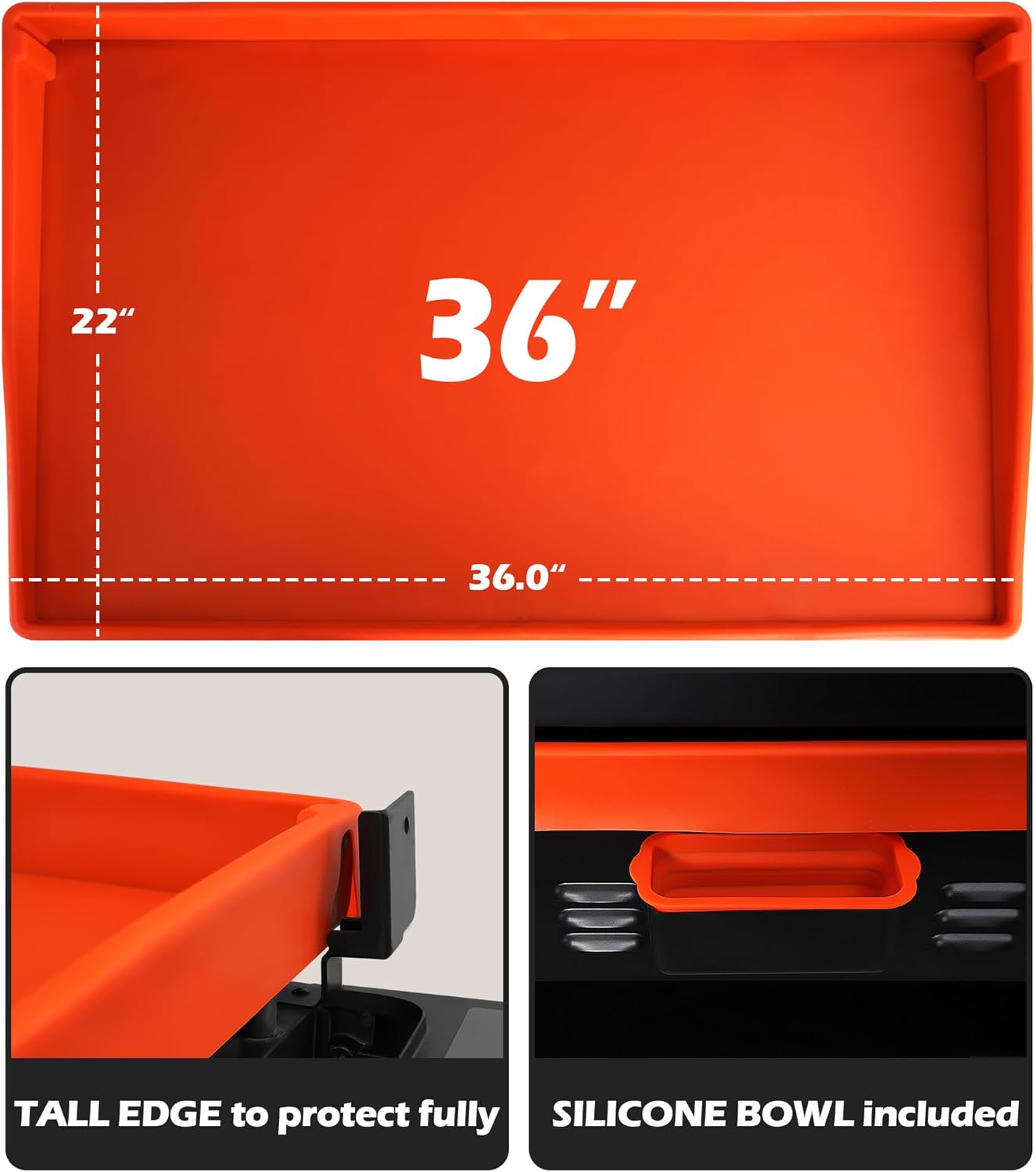 Upgraded Blackstone Griddle Cleaning Kit, with 36 Inch Silicone Griddle Mat, Oil Cup Liner, Heat-Resistant Silicone Spatula Mat with Hanger, Griddle Scraper, Cleaning Brick, Scouring Pads
