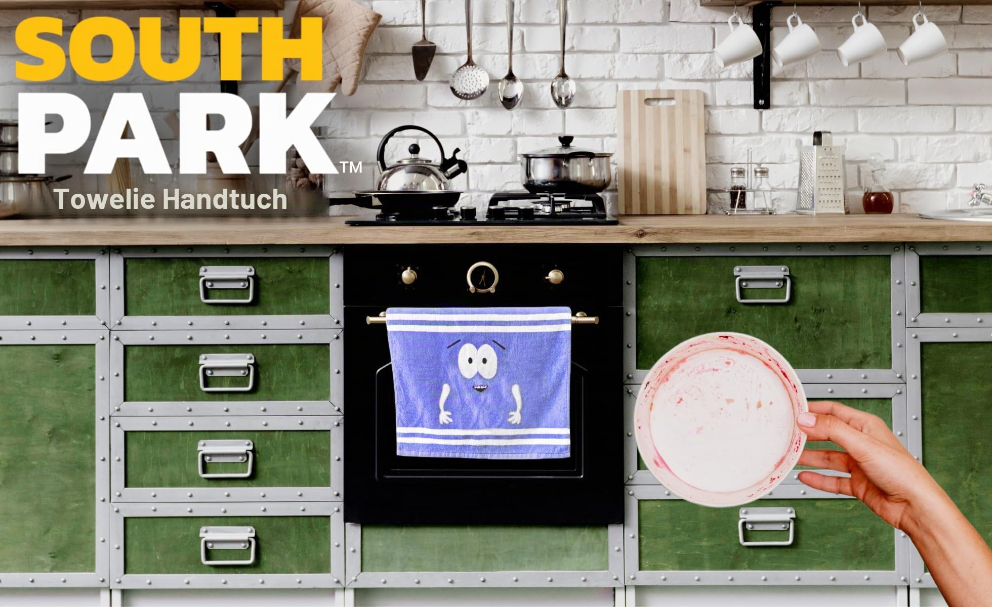 South Park Southpark Handtuch, Strandtuch, klein, Motiv: Wanna Get High, 58 x 34 cm, offizielles Lizenzprodukt