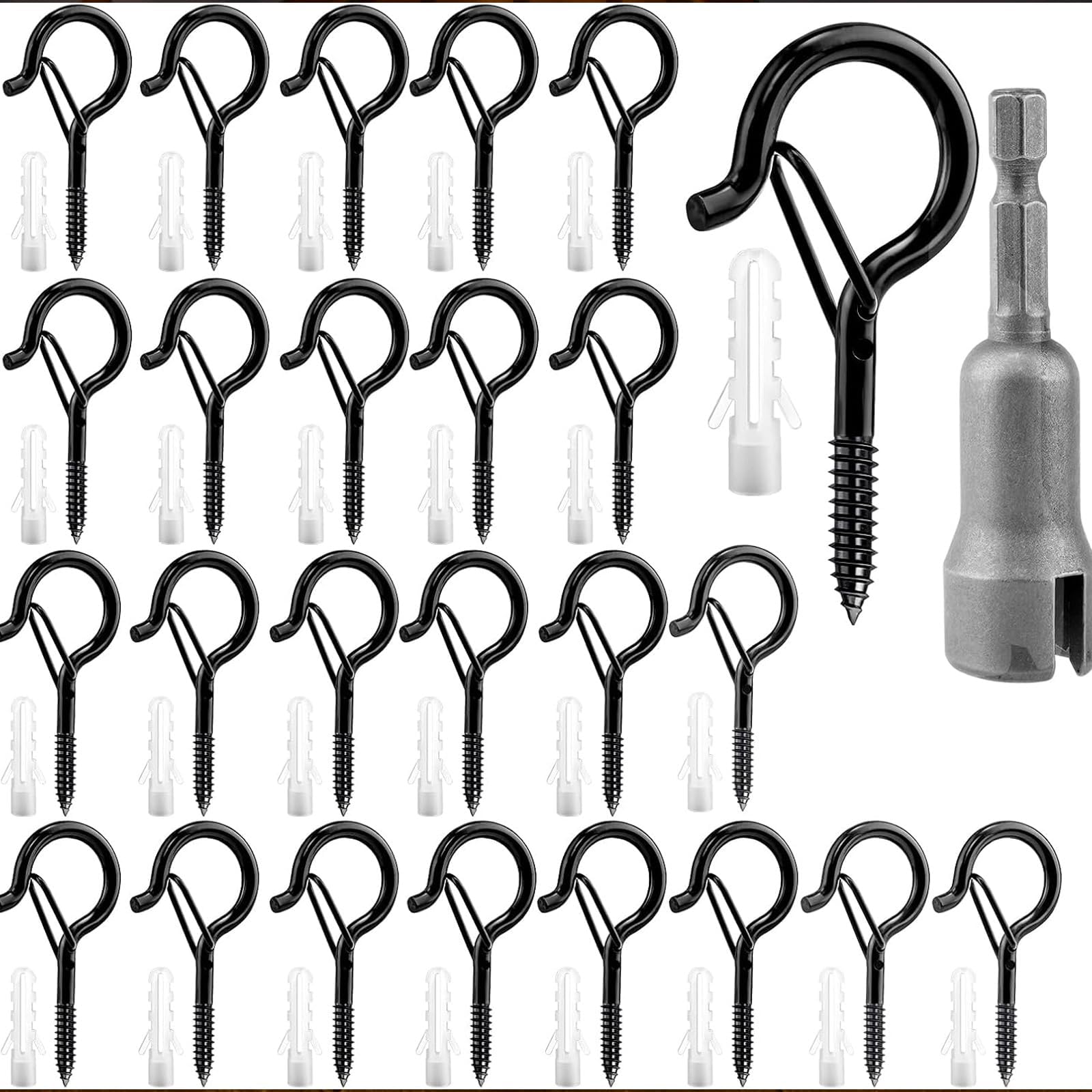 GQunit 50 Pack 55 * 5mm Screw Hooks