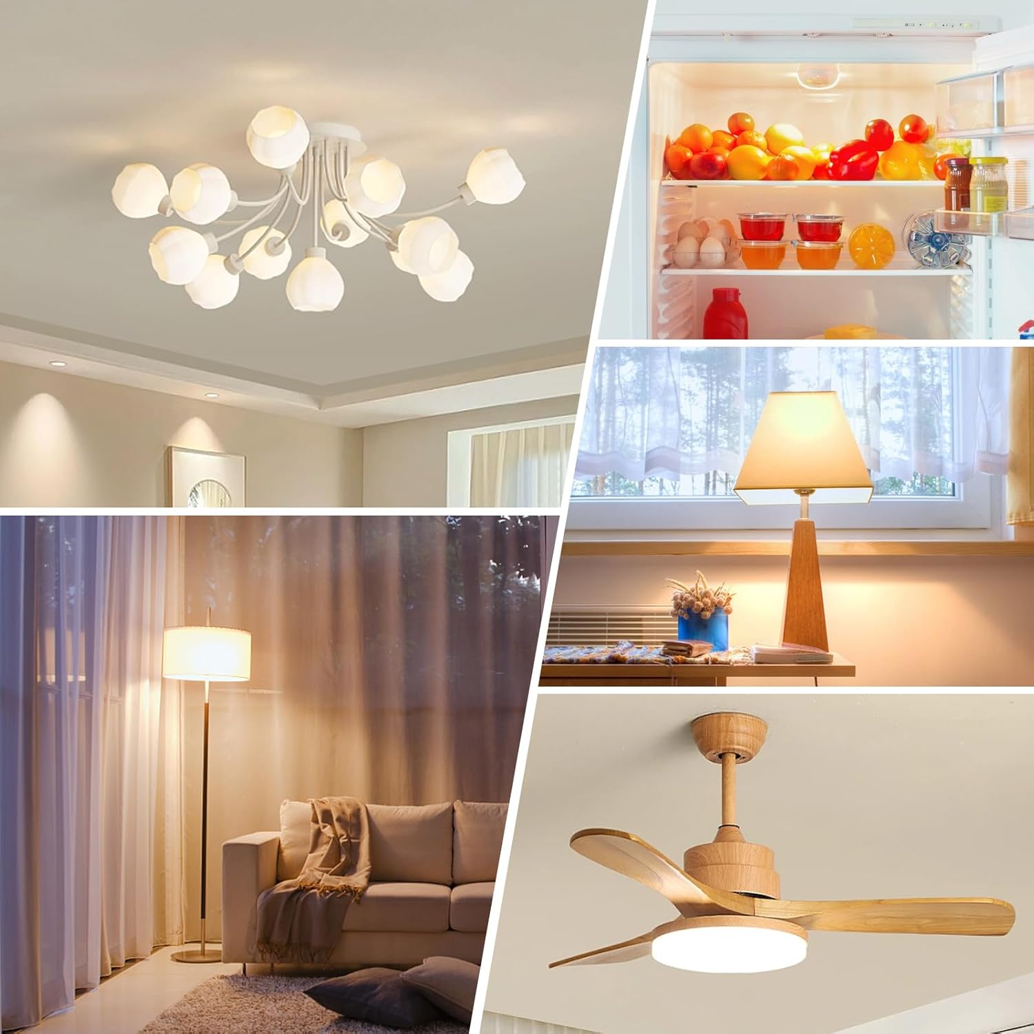 LED Refrigerator Light Bulb 60W Equivalent, E26 5W LED Appliance 720Lumens 3000K Warmwhite Fridge Light Bulb, E26 Medium Base Fridge Light Bulbs, Non-Dimmable, AC85-265V, 1 Pack