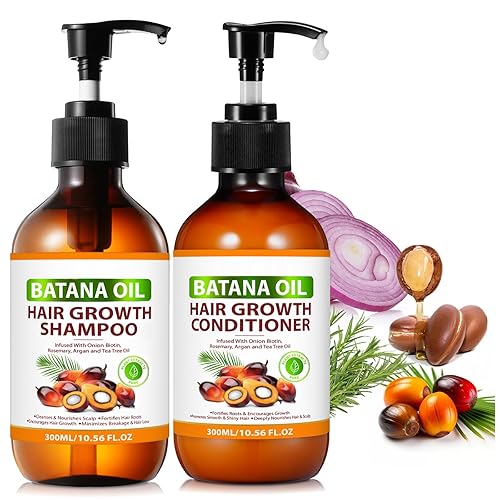 Champú y acondicionador de aceite Batana para el crecimiento del cabello, cabello más grueso, antiadelgazamiento, voluminizador y fortalecedor,
