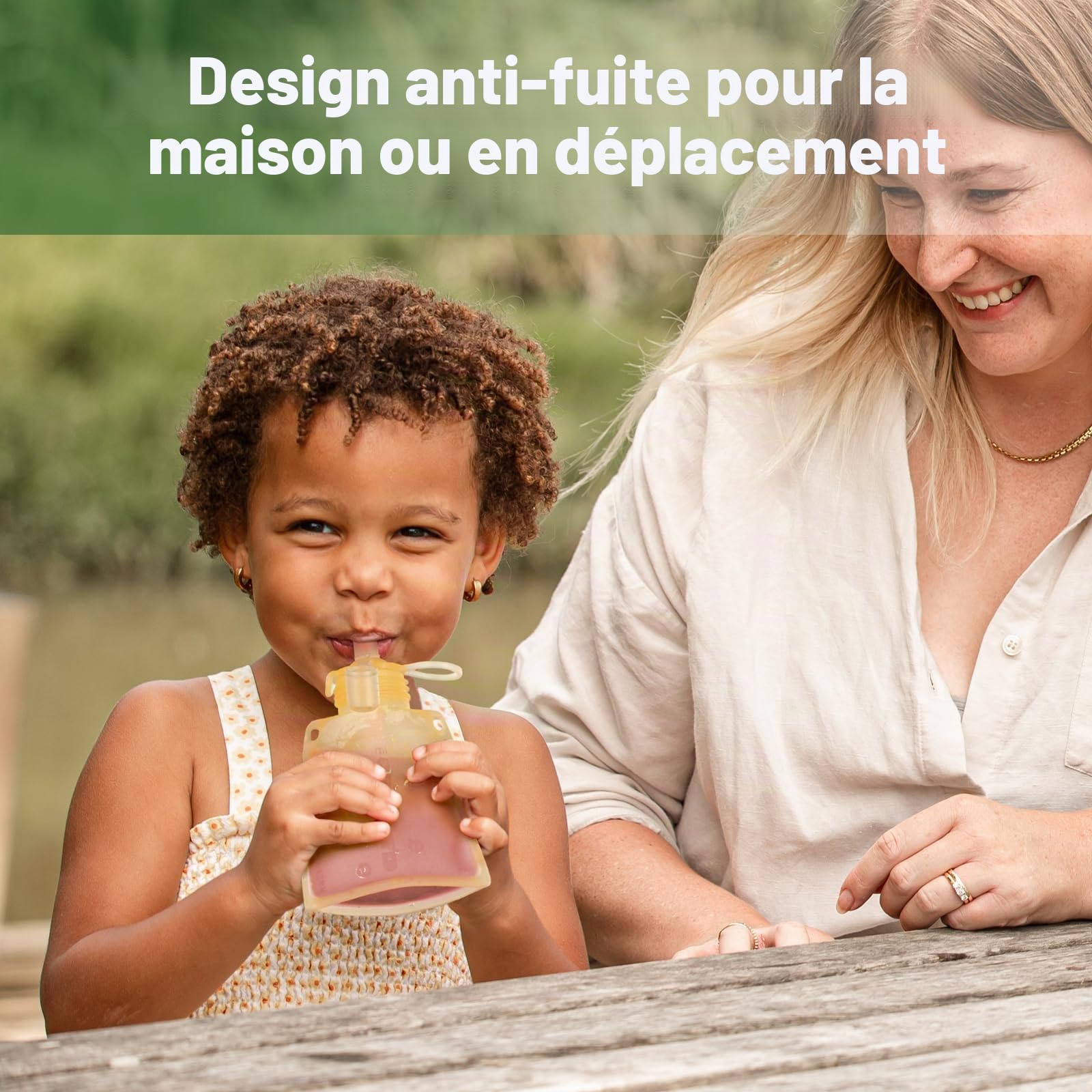 Haakaa Silicone Sacoches alimentaires pour bébés - Sacs réutilisables pour bébés à pression