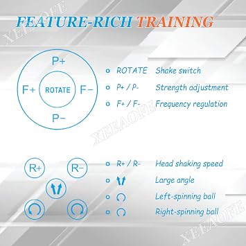 Table Tennis Robot Machine, Automatic Ping Pong Robots Machine with Cordless Control, Table Tennis Machine, Multiple Serving Modes, Approximately 90 Balls
