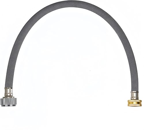 Atlantic Manguera corta de 12 pulgada x 2 pies, conectores de latón macizo con revestimiento de grado alimenticio, mantiene tus plantas saludables