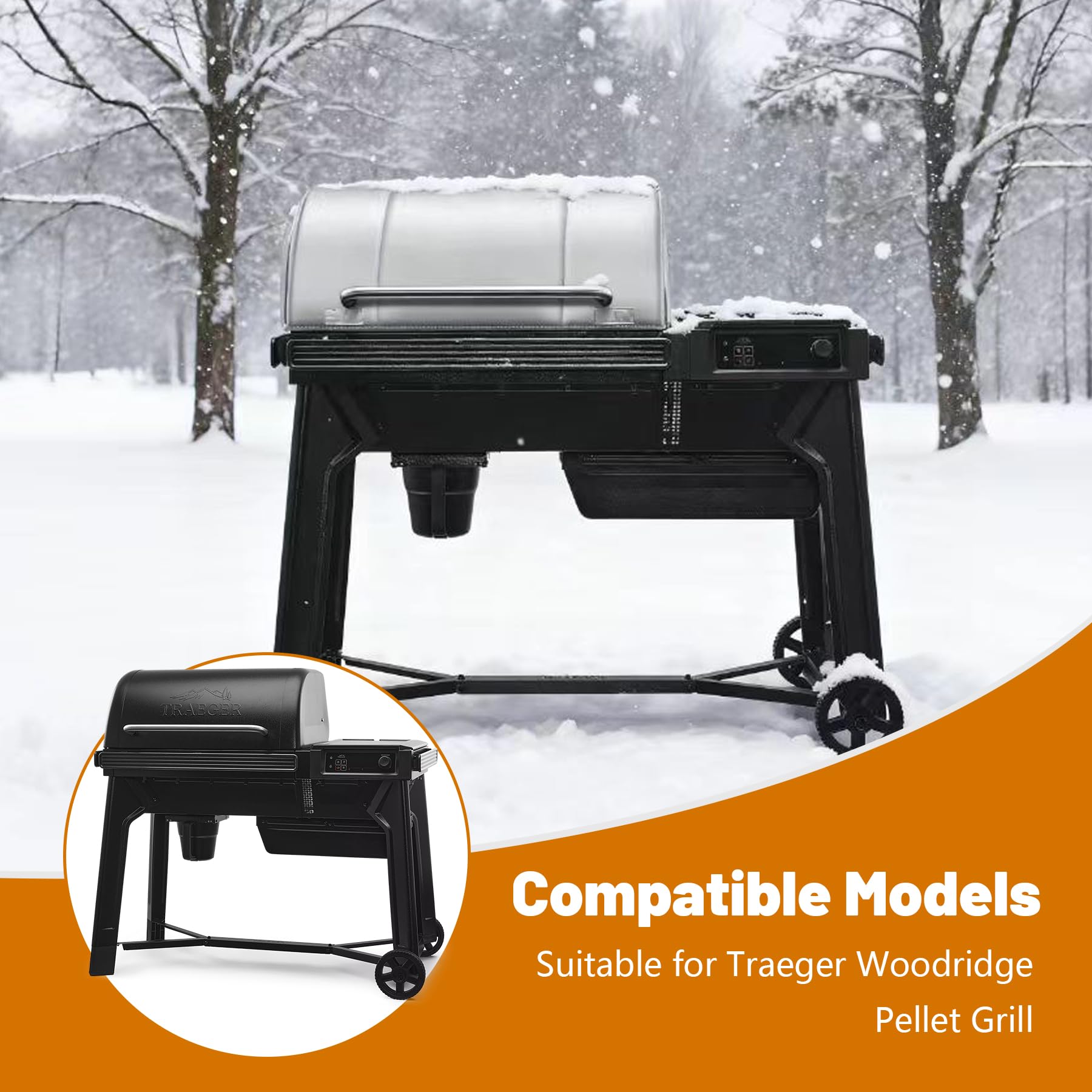 Isolierdecke Ersatz für Traeger Woodridge Pelletgrill TFB86MLH, Thermodecke für Smoker für BAC761 Traeger Grillabdeckung, Woodridge Pellet Smoker Decke, Winterisolierung Zubehör