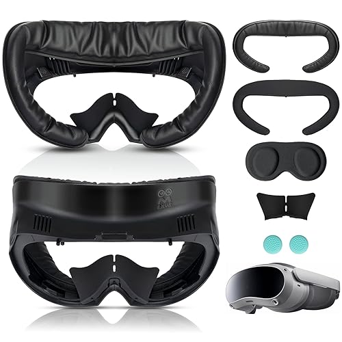 Gorliskl Cojín facial compatible con accesorios Pico 4 (versión mejorada), repuesto de espuma de interfaz facial de fitness, con cojín de espuma de