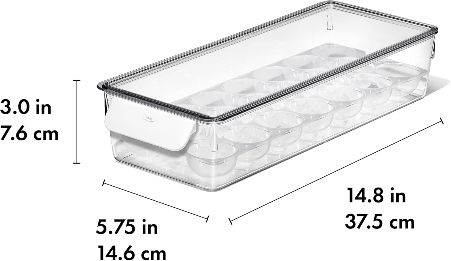 OXO Good Grips Fridge Egg Holder with Removable Tray and Lid