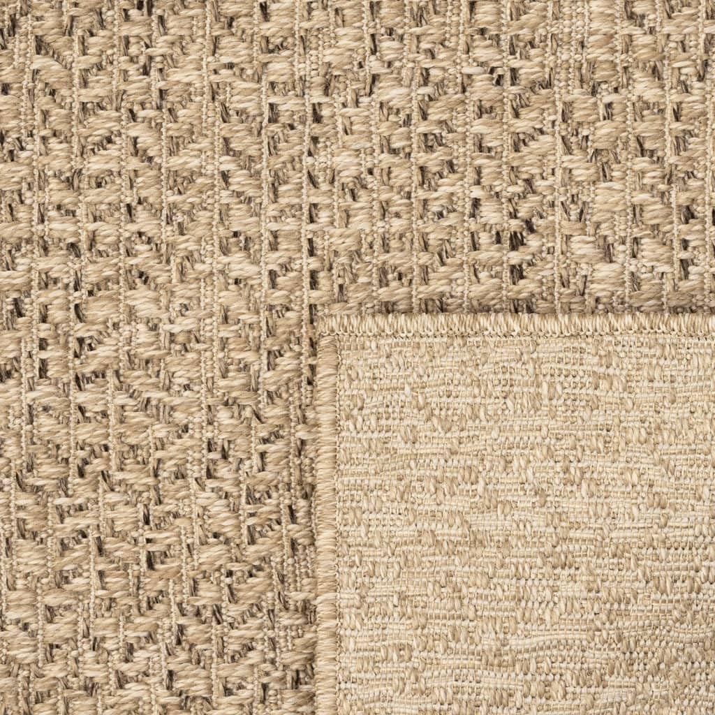 Homgoday Dywan 200 x 290 cm, wygląd juty, do wewnątrz i na zewnątrz, dywanik podłogowy, łatwy w czyszczeniu, dywan na taras, balkon, podwórko, do ogrodu i na piknik