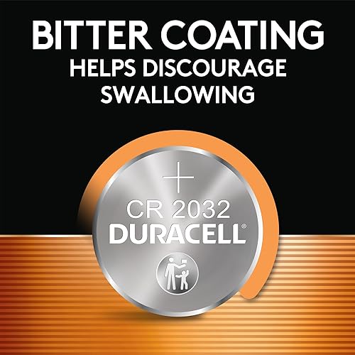 Miniatura 3 de DURACELL CR2032 - Batería de litio de 3 V, características de seguridad para niños, paquete de 2 unidades, batería de litio para llavero, control