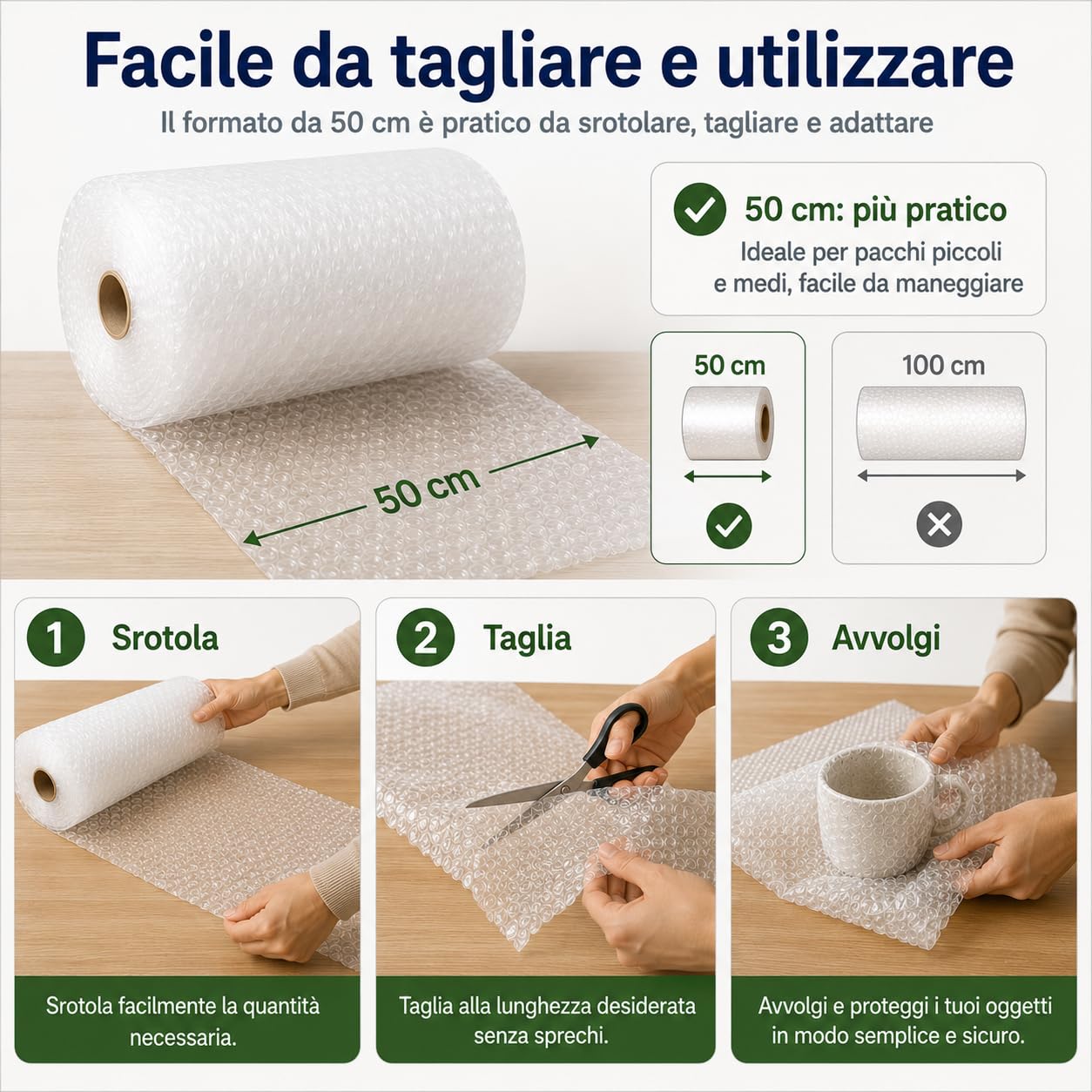 Luftpolsterfolie 50cm x 90m Noppenfolie 2 Rollen Packungfolie Verpackungsfolie Luftpolster Verpackungen Folien Zum Verpacken Umzugfolie Luftpolsterfolie Plastikfolie Umzugsfolie Verpackungsmaterial