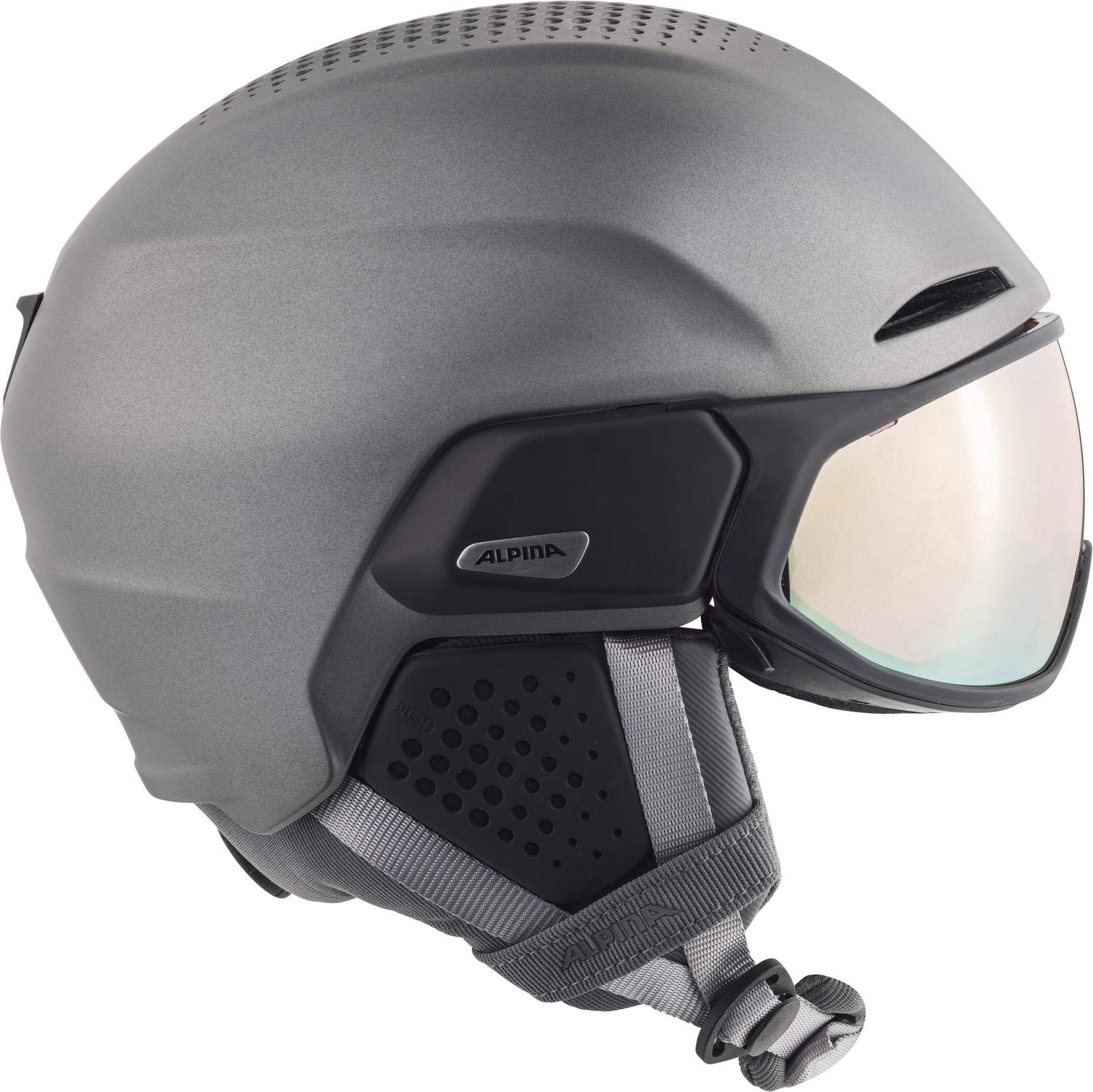 ALPINA Unisexe - Adultes, Alto QV Visierhelm, Gunmetal Matt, 55-59 cm