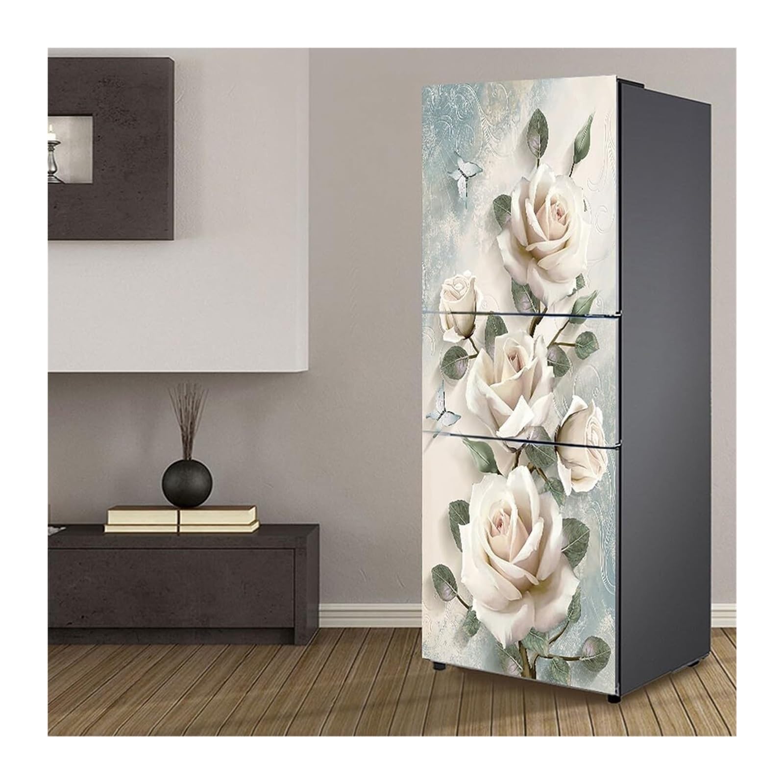 GDHKDDFL Minimalist, luxury-inspired fridge decals, Fridge Sticker Full Covering Door Covers Skins Wall Stickers for Kitchen Decal(M: 60x180 cm)