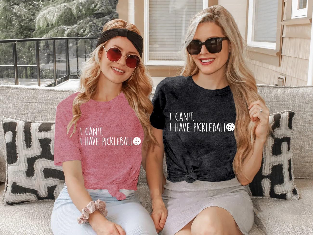 Women Pickleball Shirt I Can't I Have Pickleball Shirt Paddleball Lover Tee Tops - Image 3