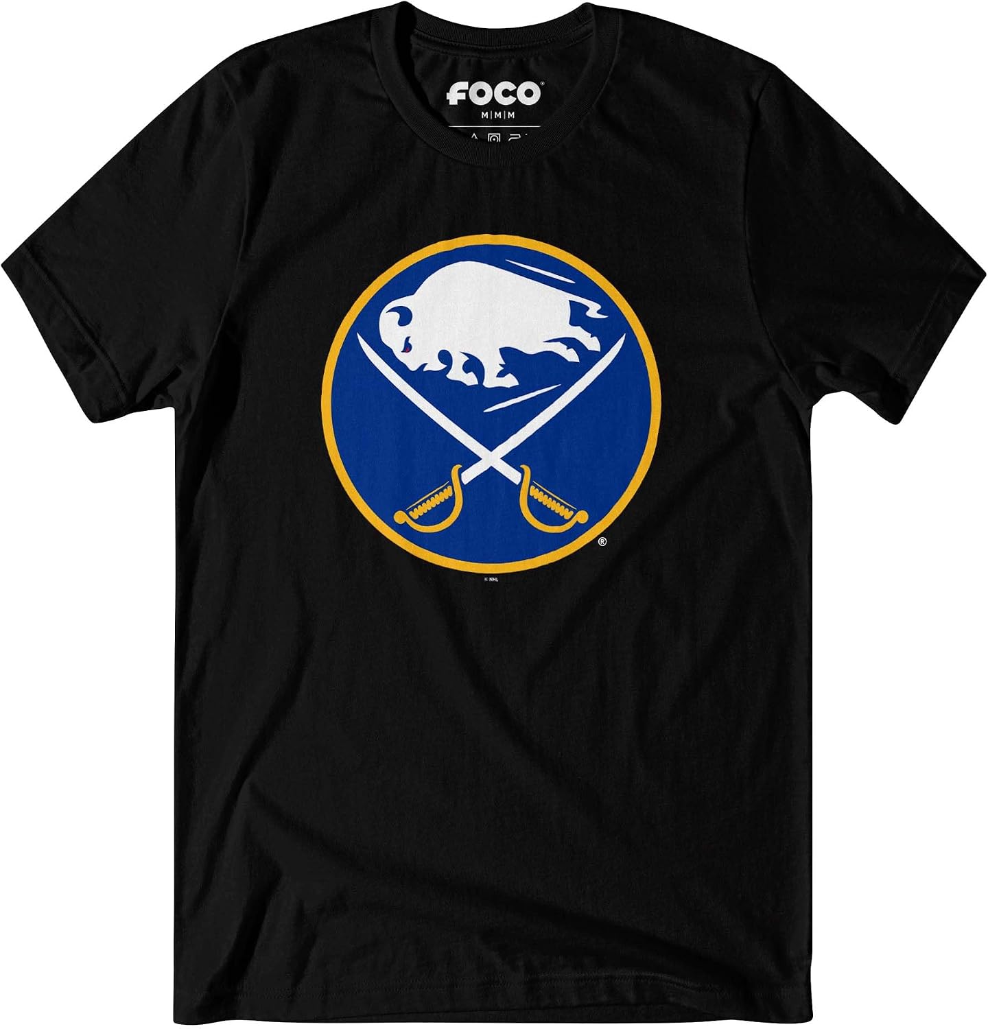 FOCO Mens NHL Primary Team Logo White T-Shirt Short Sleeve Shirt