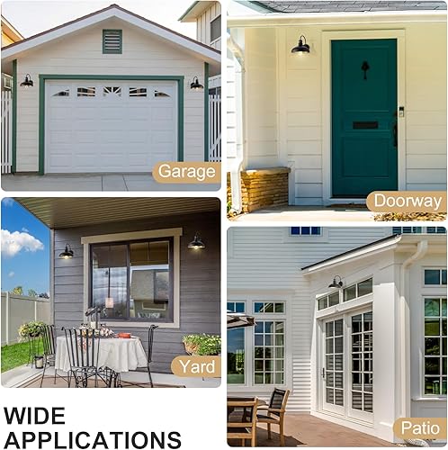 Miniatura 6 de Lámpara de pared con sensor de movimiento de 12 pulgadas para exteriores, con cuello de cisne, montaje en pared, del anochecer al amanecer, color