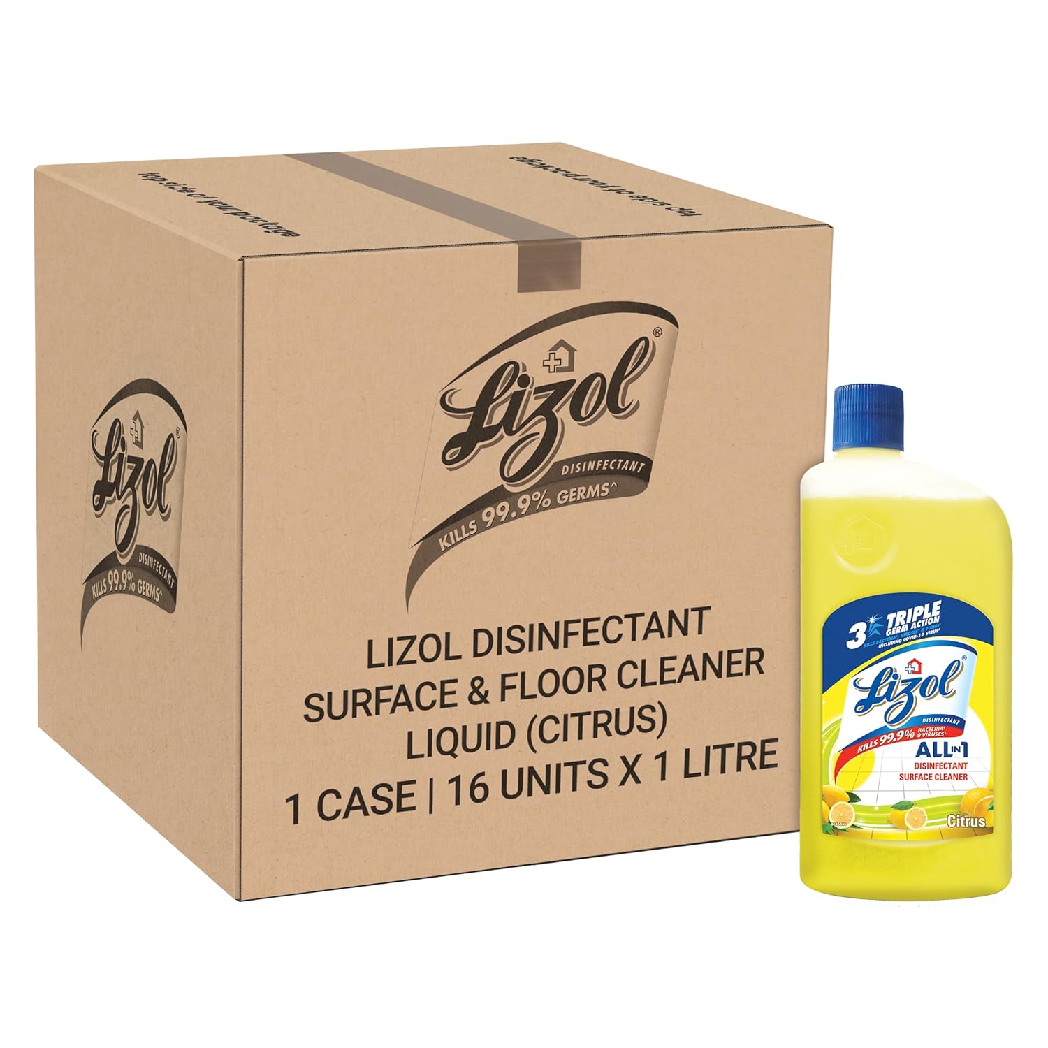 Lizol Disinfectant Surface & Floor Cleaner Liquid, Citrus 975 ml