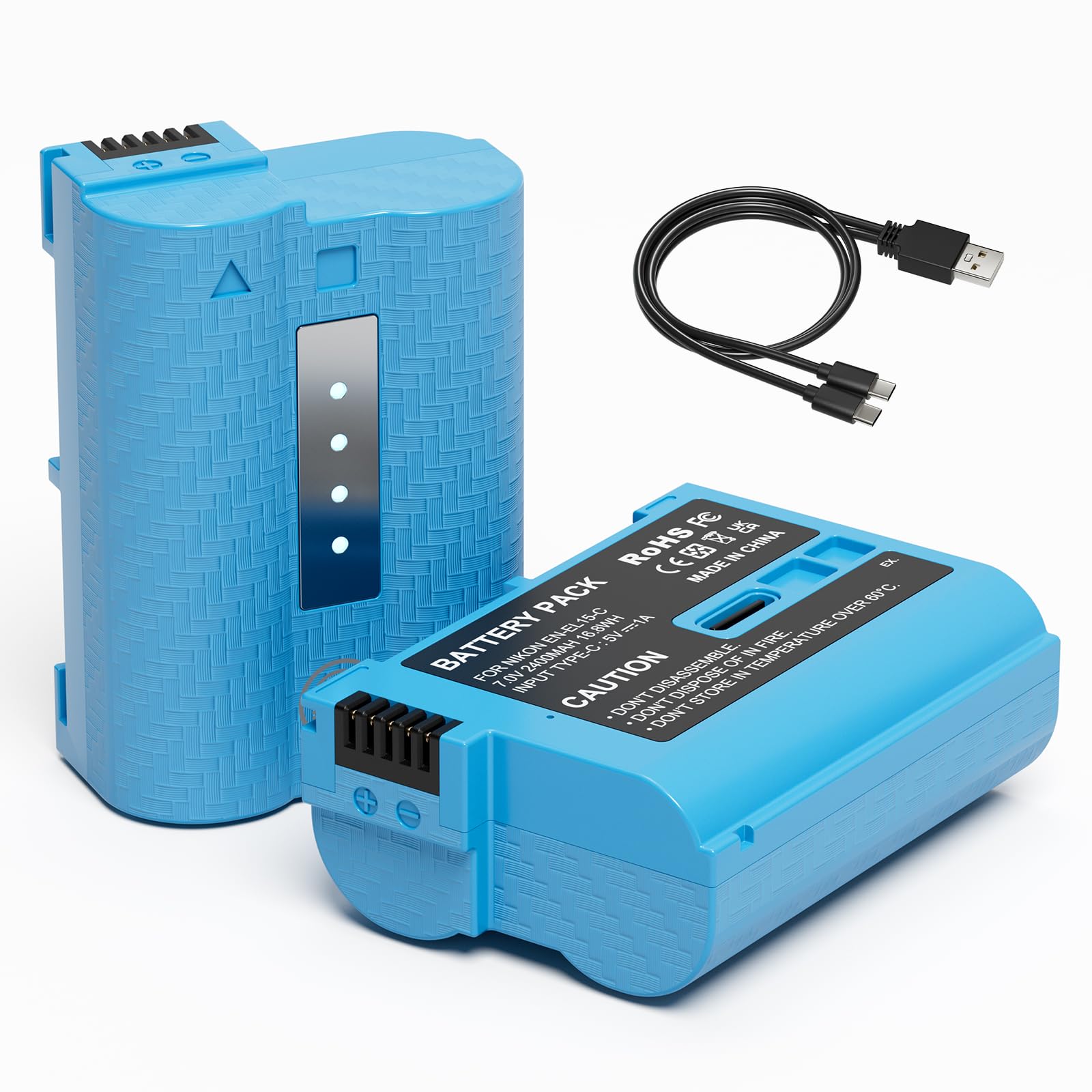 ENEGON EN-EL15/EL15c Batteries à Charge directe pour (2100Ah) avec