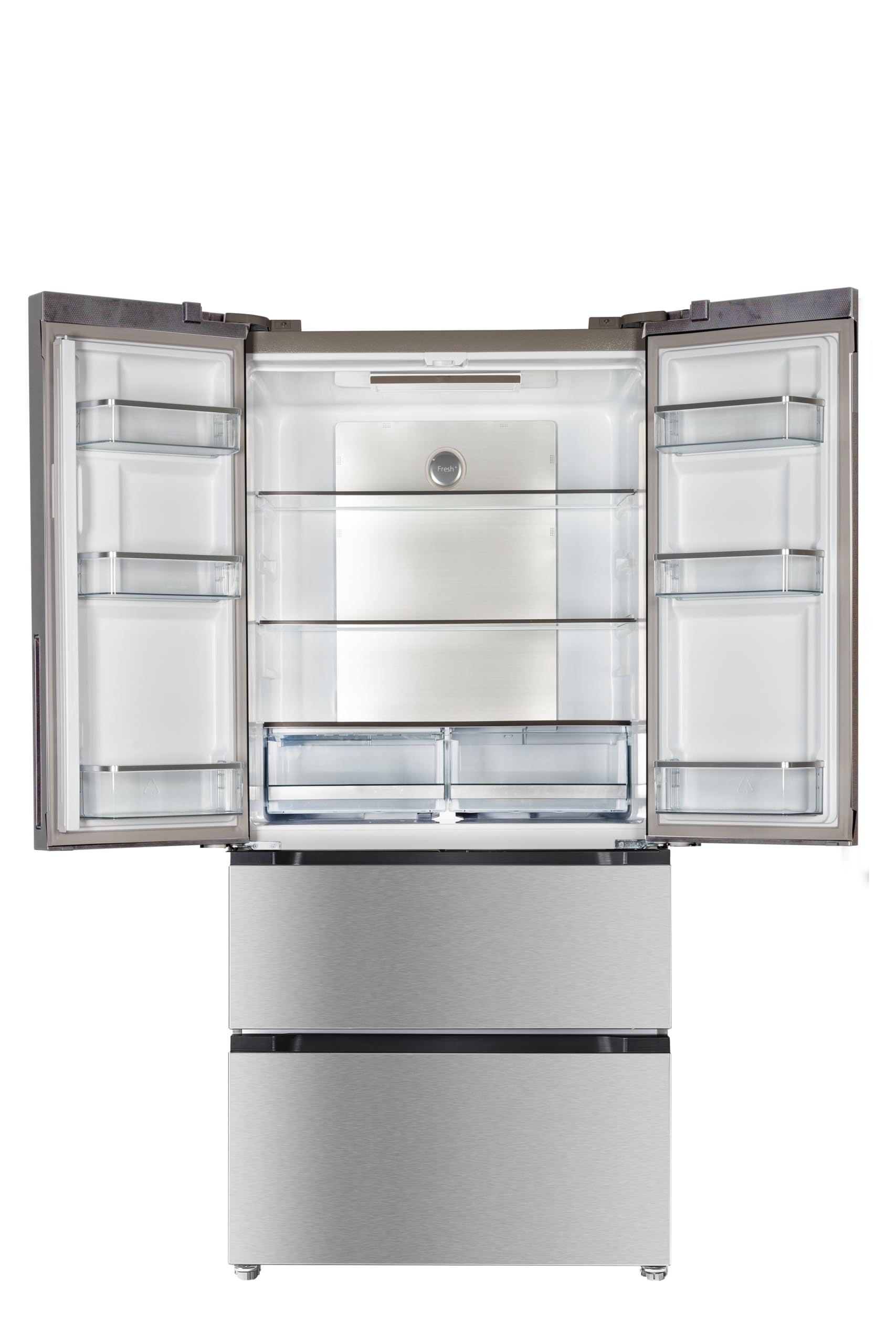 EVVO Frigorífico Francés, Total No Frost, Compresor Inverter, Capacidad frigorífico 356L y 203L Nevera, Elegante Display Integrado, Modelo: F80X (Acabado Inox)