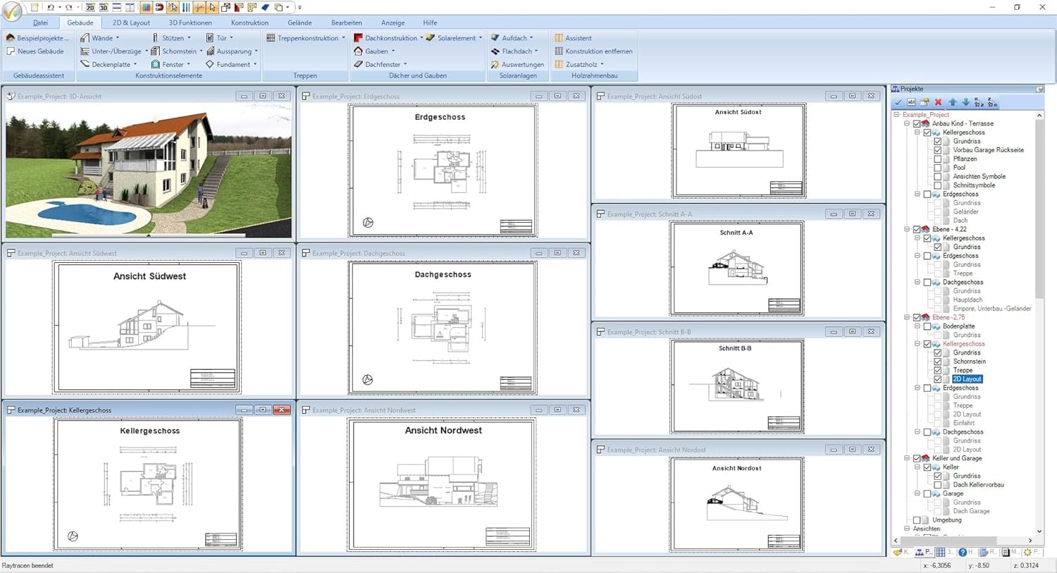 3D CAD 12 PRO - 2D und 3D Zeichenprogramm für Architekten - Hausplaner, Wohnungsplaner, technische Zeichnungen - Windows 11, 10