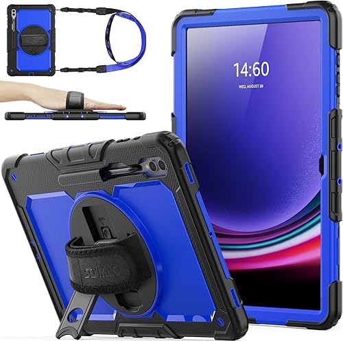 SEYMAC stock Funda para tablet Samsung Galaxy Tab S9 UltraS8 Ultra de 14.6 pulgadas con protector de pantalla y soporte para lápiz correa de mano