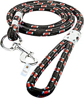 Foodie Puppies Dog Training Walking Leash Rope - (Nylon Leash - 18mm) Dog Cord Leash for Medium to Large-Sized Dogs with Hook (Design May Vary)