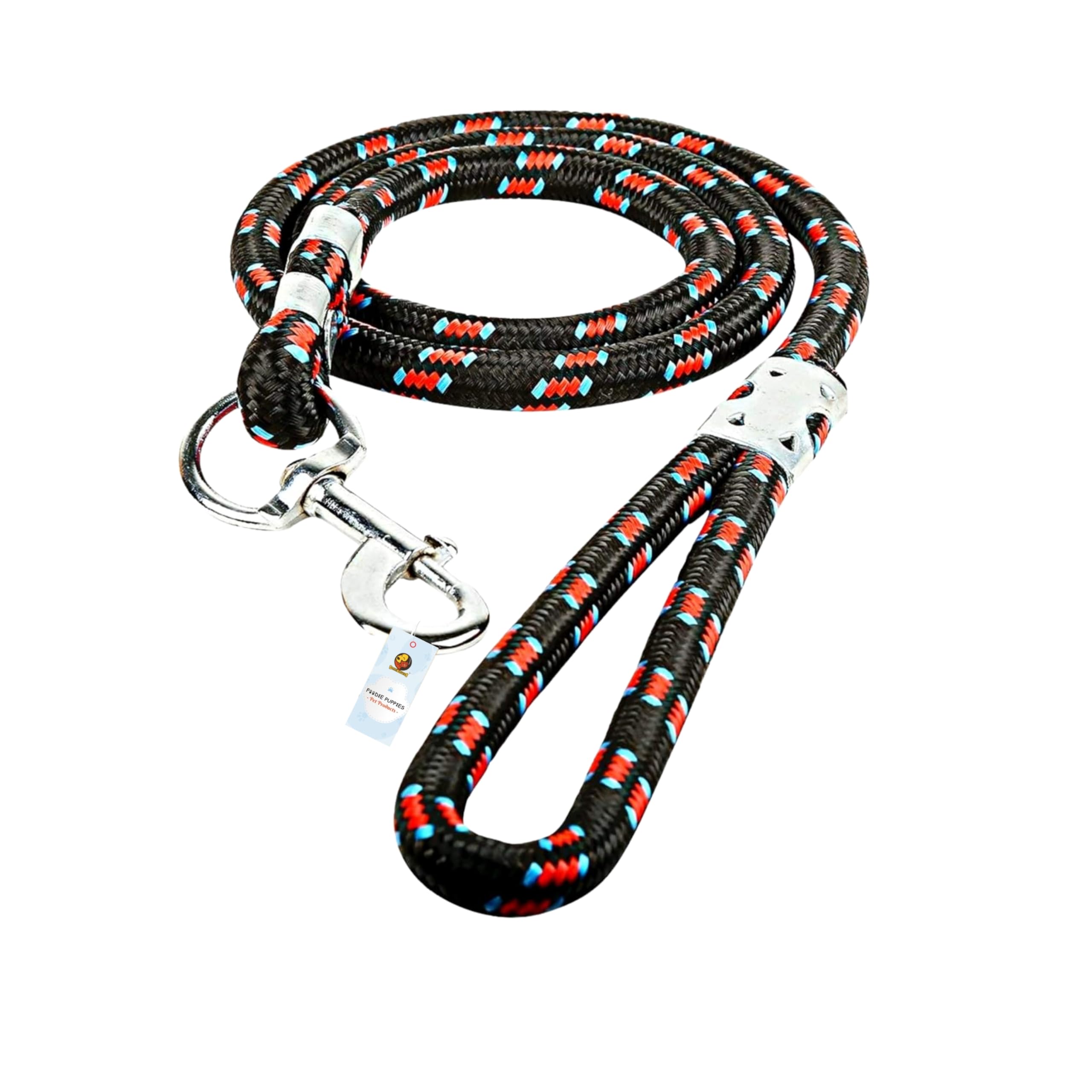 Foodie Puppies Dog Training Walking Leash Rope - (Nylon Leash - 18mm) Dog Cord Leash for Medium to Large-Sized Dogs with Hook (Design May Vary)