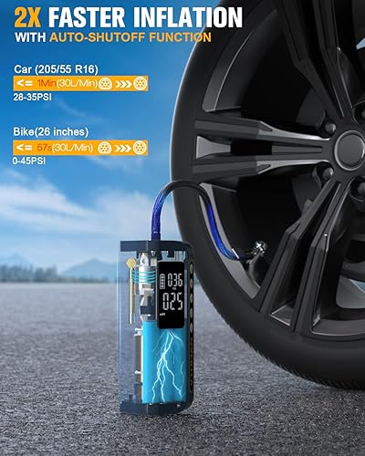 Miniatura 7 de VTOMAN V12 Jump Starter + Inflador de neumáticos X6 Pro Combo de compresor de aire portátil