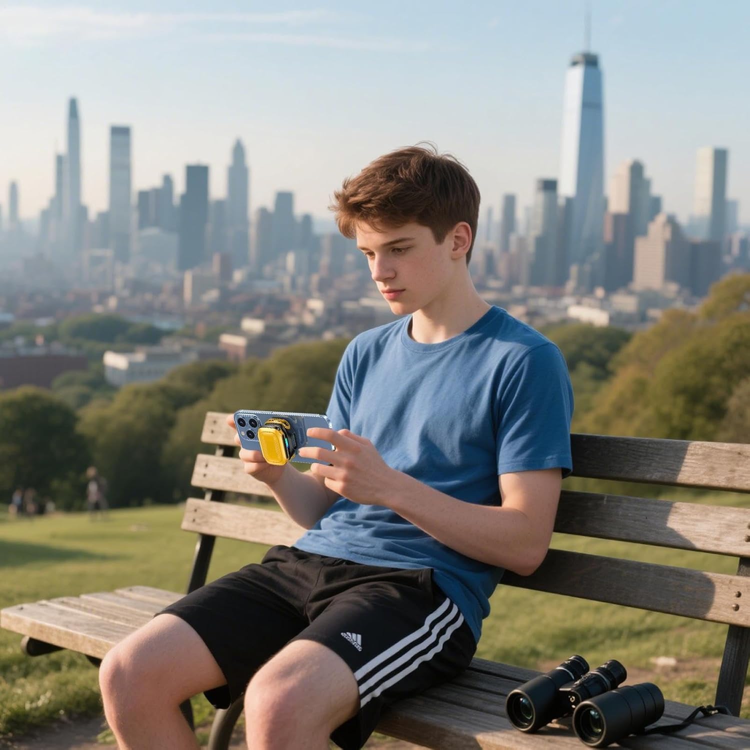 auvstar Handy-Kühler mit 2000mAh Akku, Phone Cooler RGB, 2 Stufen, Halbleiterkühlung, Temperaturanzeige