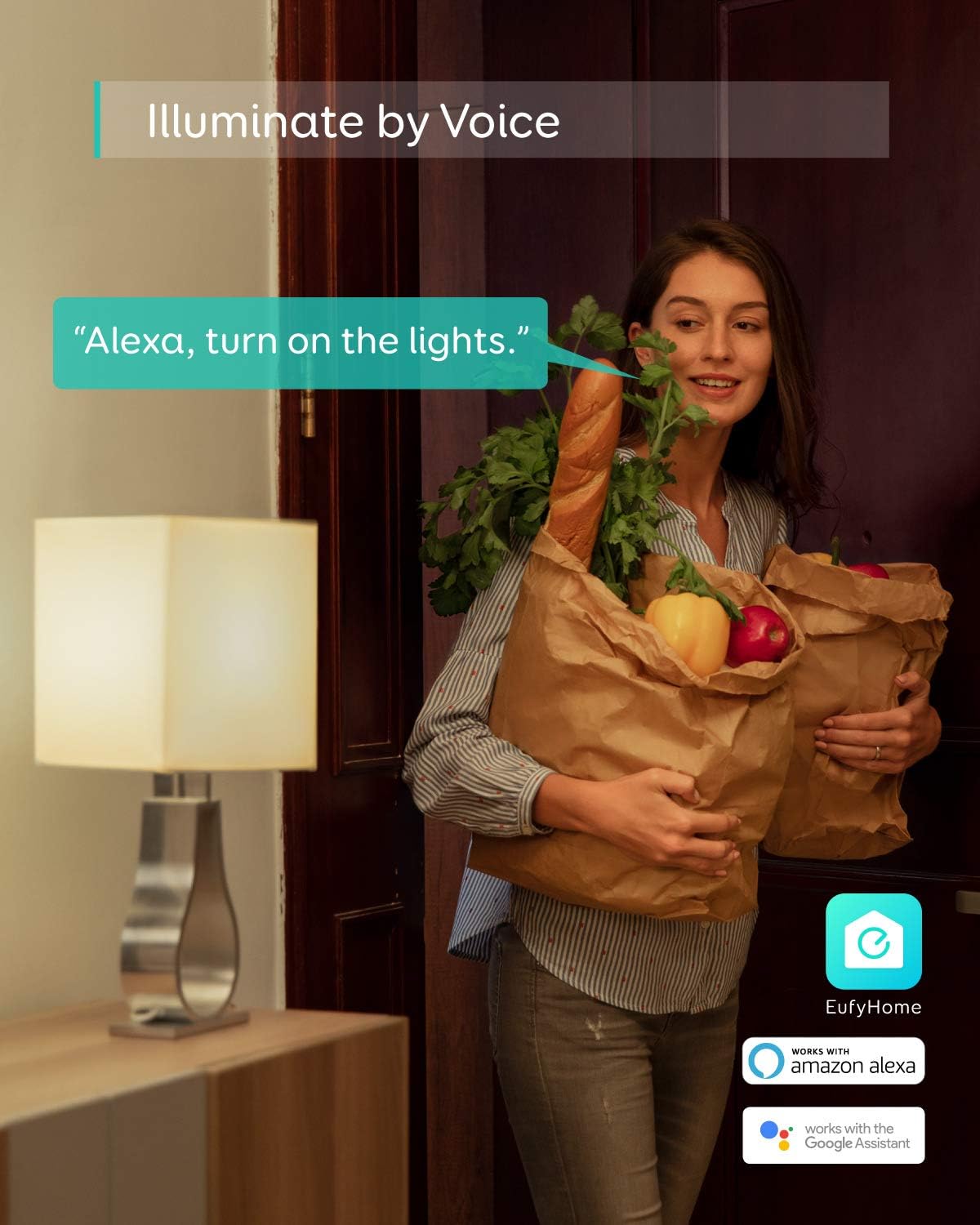 eufy by Anker, Lumos Smart Bulb 2.0 -Dimmable White, Soft White (2700K), 9W, Works with Amazon Alexa and The Google Assistant, No Hub Required, Wi-Fi, 60W Equivalent, Dimmable LED Bulb, A19, E26, 800