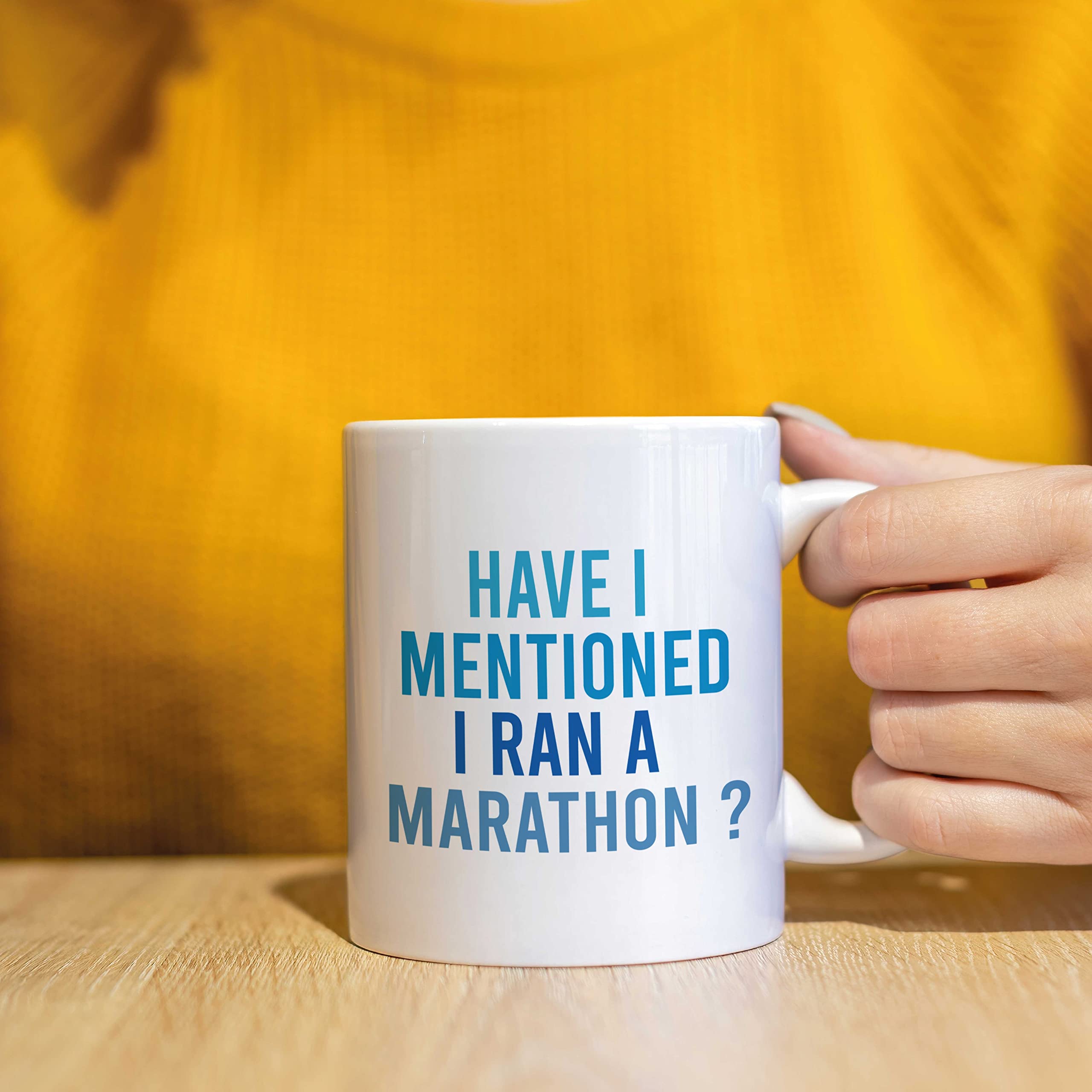 Funny Have I Mentioned I Ran A Marathon Mug, for Her Him Banter Secret Santa Joke Cup Novelty Runner Athlete Running, Blue CMUG252 - Image 2