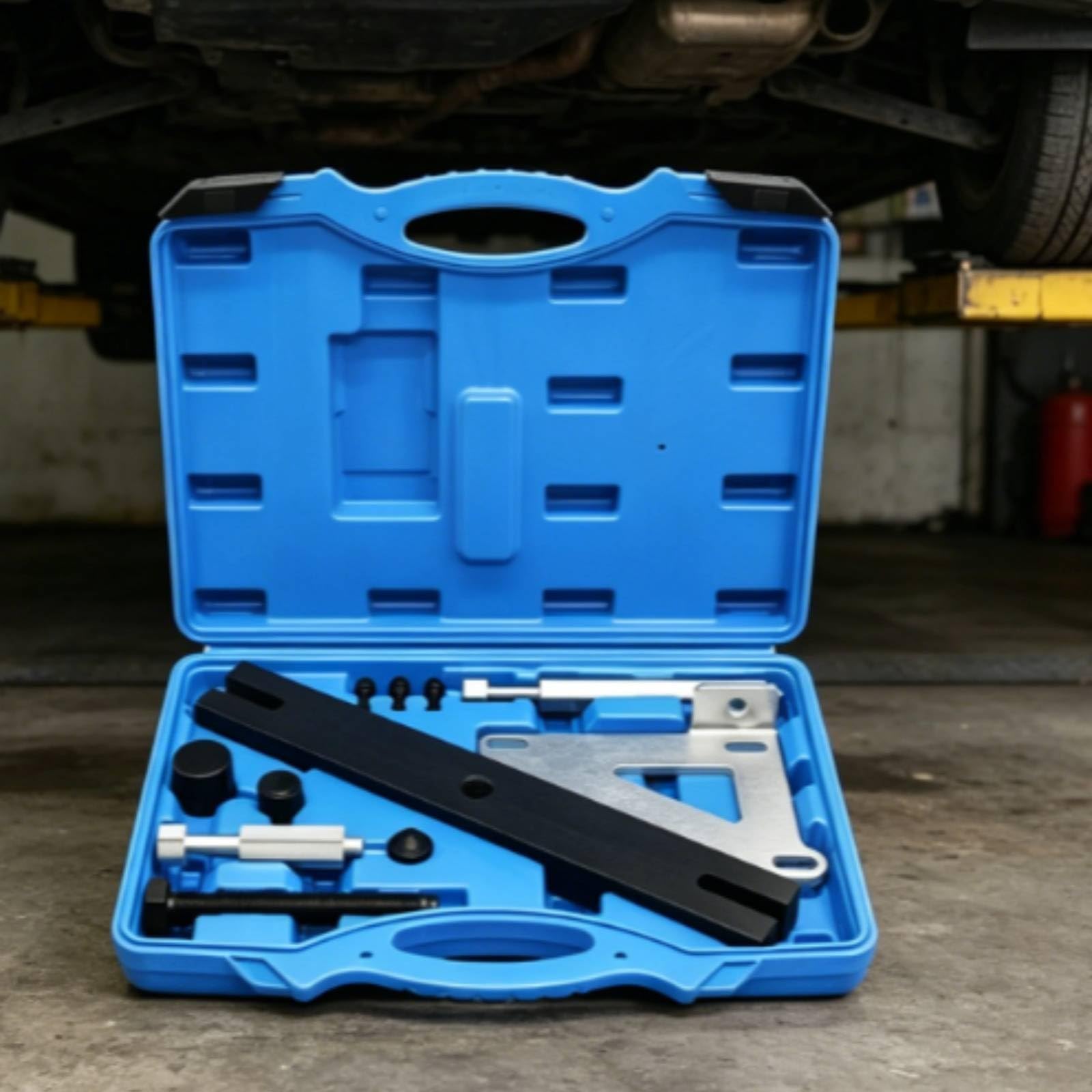 Qianly Kit de Transmisiones Herramienta Twinclutch Juego Automotriz Set Profesional con Barra Varilla Adaptadores y Estuche Moldeado de Acero Cromo Adecuado