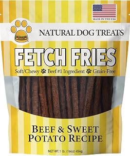 Beef and Sweet Potato Dog Treats, Soft Chicken Jerky for Small and Large Breeds, Naturally Healthy, Made in The USA (16 oz)